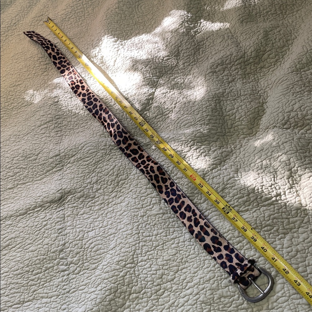 Nine W. calf hair, leopard print belt - Picture 5 of 6